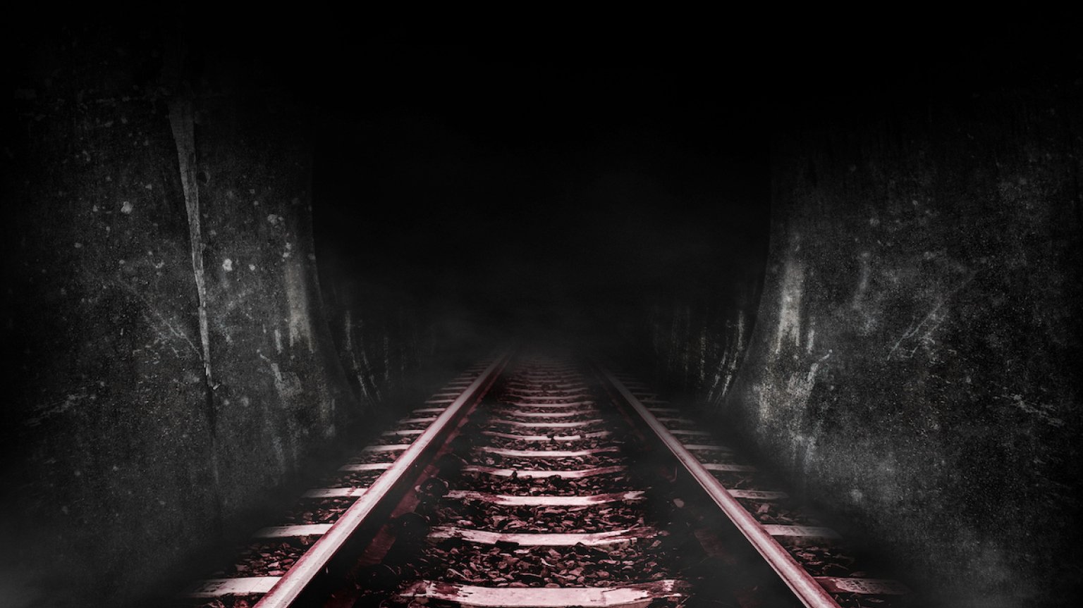 A dark, haunting railroad.