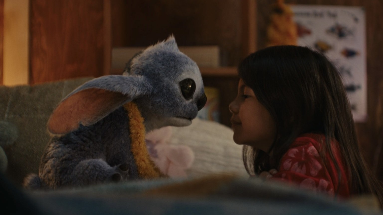 Stitch and Lilo in "Lilo & Stitch."
