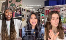 A composite of screenshots from different TikTok accounts on BookTok. 