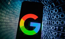 Google logo on mobile device