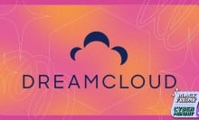 DreamCloud logo on Mashable Black Friday background