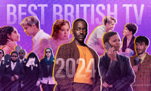 A collage of characters from British TV shows, with the words "Best British TV of 2024" overlaid.