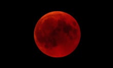 A total lunar eclipse photographed in Hechingen, Germany, in 2018.