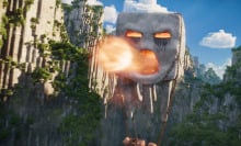 A ghast in "A Minecraft Movie."