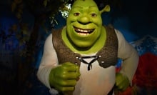 a shrek wax figure