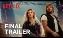 Millie Bobby Brown and Chris Pratt in "The Electric State."