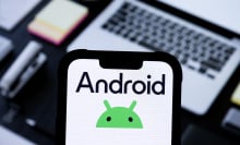 android logo on a phone
