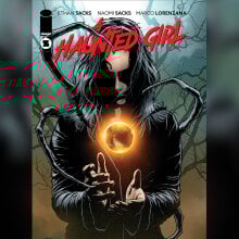 Cover of the first issue of the comic miniseries "A Haunted Girl."