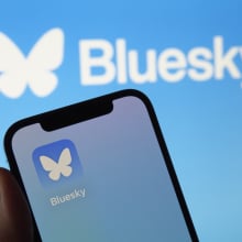 The image shows the icon of Bluesky