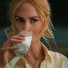 Nicole Kidman drinks a glass of milk in "Babygirl."