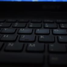 Dark laptop keyboard