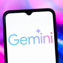 Google Gemini logo on phone screen