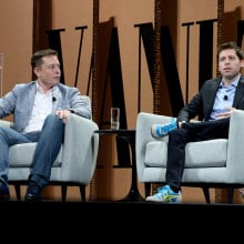 Elon Musk and Sam Altman in 2015
