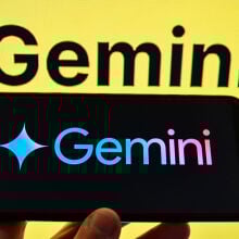 Google Gemini logo on phone screen