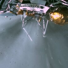 Intuitive Machines' Odysseus lander tilted on the moon