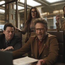 Ike Barinholtz, Kathryn Hahn, ` and Chase Sui Wonders in "The Studio."