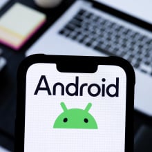 android logo on a phone
