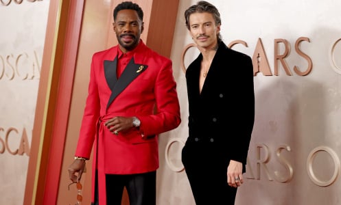 Colman Domingo and his husband at the 2025 Oscars. 