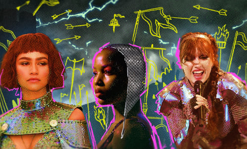 Zendaya, FKA Twigs, and Chappel Roan in Medieval garb