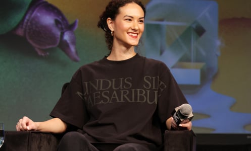 Jay Graber at the Keynote "The Future of Social with Jay Graber, Bluesky CEO" during SXSW Conference & Festivals at the Austin Convention Center