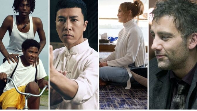 Two Black boys ride a bike; an Asian man in a martial arts pose; a woman sits on the floor looking at someone; a man smiles slightly.