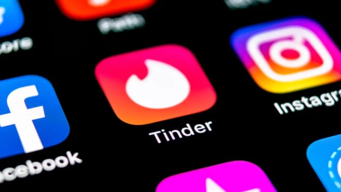 Tinder app on a phone screen