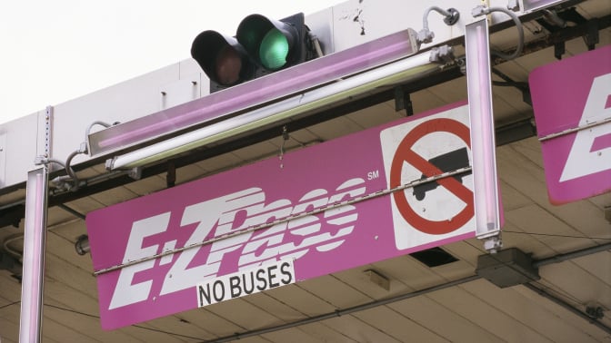 ez-pass logo on a sign