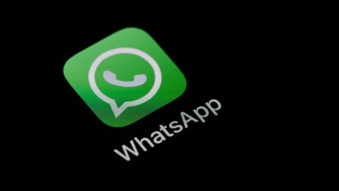 WhatsApp app logo seen on a smartphone screen.