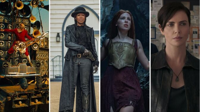 Composite of images from Netflix action movies. 