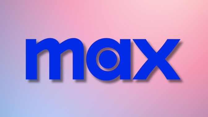 blue max logo on a light pink and purple gradient background