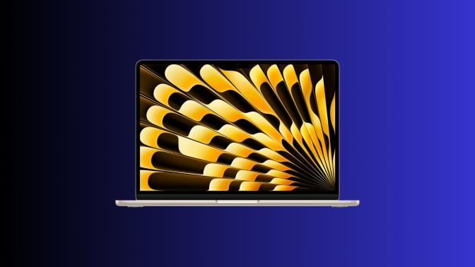 2024 MacBook Air on gradient background