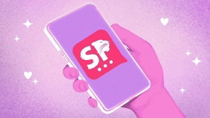 illustration of smartphone with sextpanther logo on screen