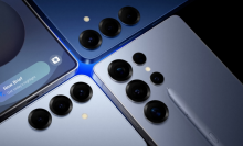 a close-up of the samsung galaxy s25 series smartphones