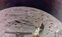 A view of the moon captured by Firefly Aerospace's Blue Ghost spacecraft on Feb. 24, 2025.