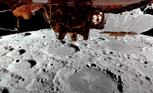 A view of the moon captured by Firefly Aerospace's Blue Ghost lander on Feb. 24, 2025.