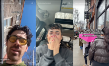 three tiktok screenshots about buddies