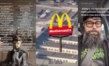 screenshots of tiktoks about mcdonald's in the pentagon