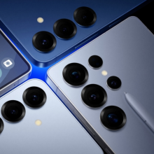 a close-up of the samsung galaxy s25 series smartphones