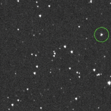 An image captured by the Asteroid Terrestrial-impact Last Alert System (ATLAS) when it discovered asteroid 2024 YR4.