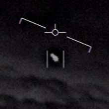 A U.S. Navy F/A-18 jet crew’s view of an encounter with an unexplained anomalous phenomena , or UAP, captured by a Forward-looking infrared (FLIR) targeting camera.