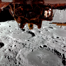 A view of the moon captured by Firefly Aerospace's Blue Ghost lander on Feb. 24, 2025.
