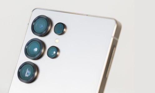 A Samsung Galaxy S25 Ultra smartphone.