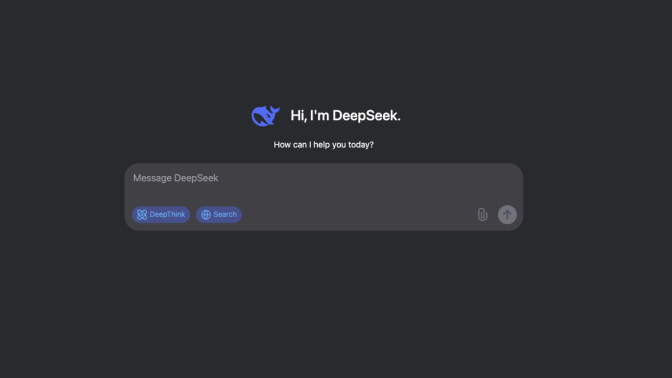 A screenshot showing DeepSeek AI's search tool.