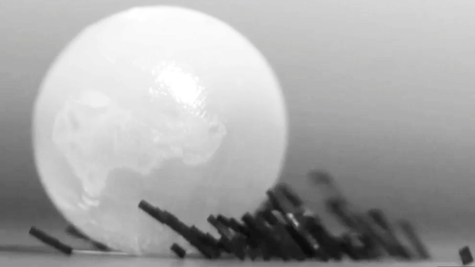 Microbots lifting and moving a small ball