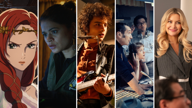 Composite of press stills for TVs and films now streaming. 